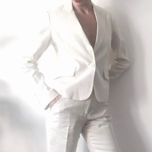 Kenneth Cole White Linen Suit Size 6
